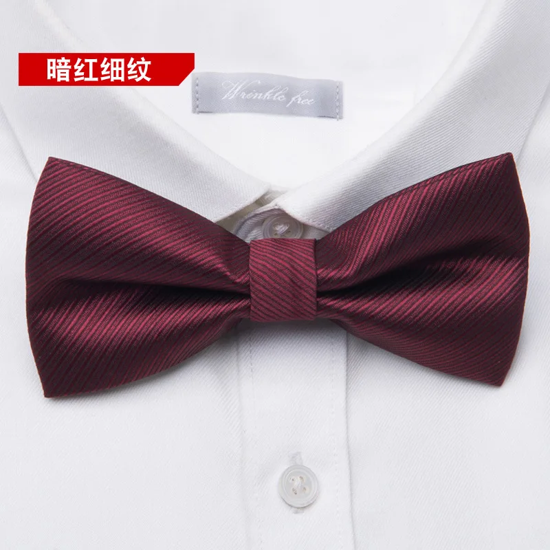 Bow Tie, Children\'s Wine Red, Black Formal Shirt, Men\'s British and Korean Version Bow Tie, Party Accessories