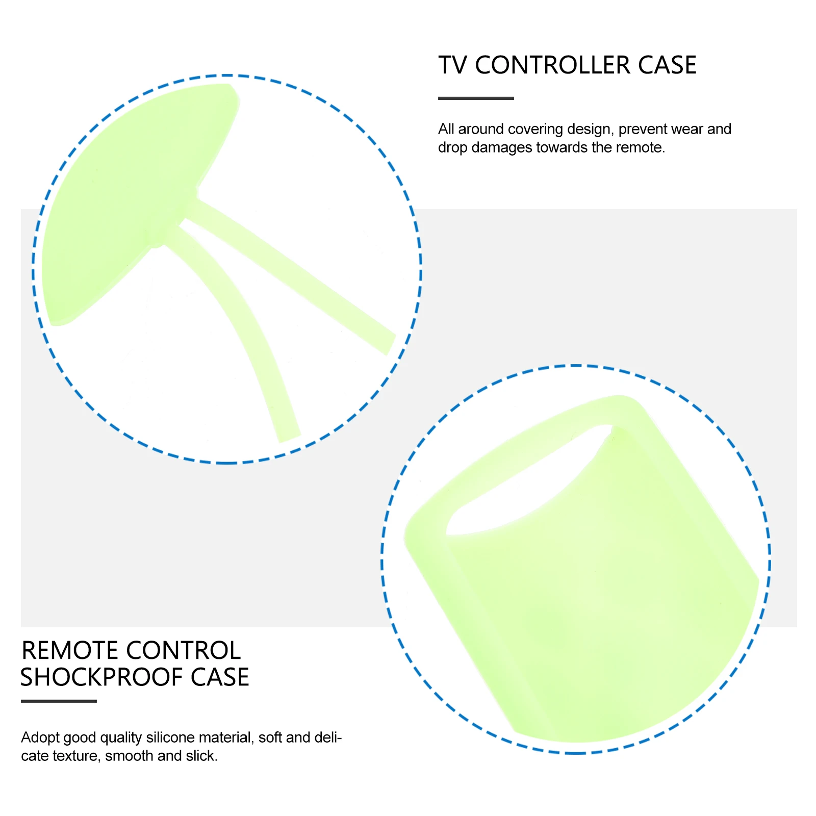 

2 pcs Silicone Remote Control Protective Case For Controller Shockproof Cover Flexible Soft Skin Shell Accessory