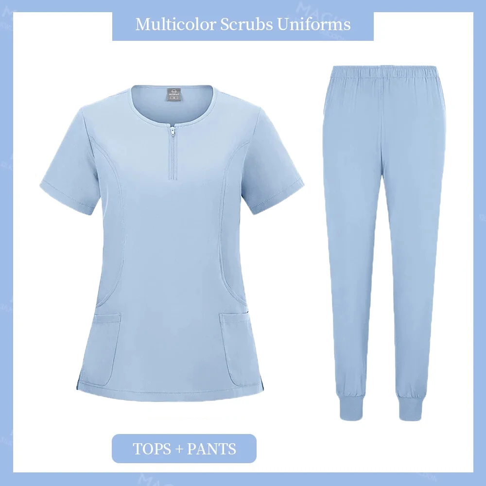 Unisex Nurse Accessories Medical Uniforms Men Nursing Clothes Women Costume Nurse Scrubs Sets Doctor Dentist Workwear Tops Pants