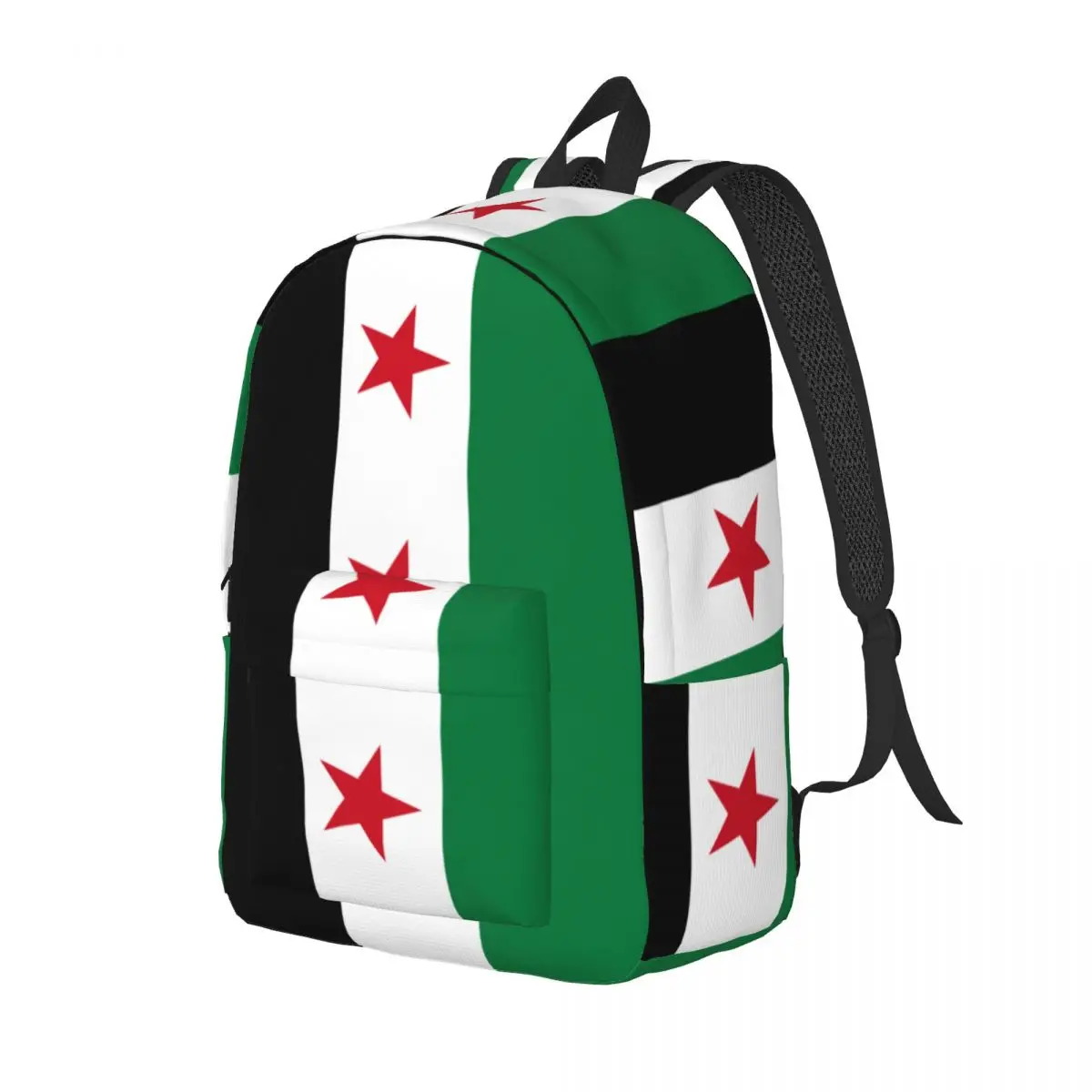 Syria Flag Teenage Backpack Outdoor High School Hiking Travel The Syrian Arab Republic Daypack for Men Women Laptop Shoulder Bag