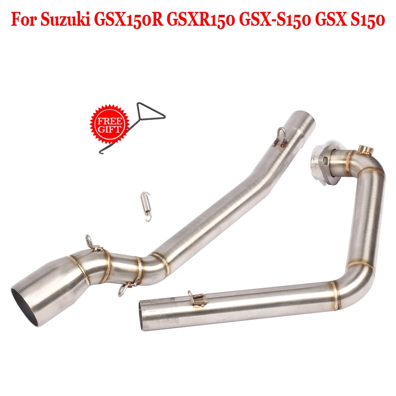 Motorcycle GP Exhaust Escape Front Link Pipe Connecting 51mm Muffler Moto Slip On For Suzuki GSX150R GSXR150 GSX-S150 GSX S150