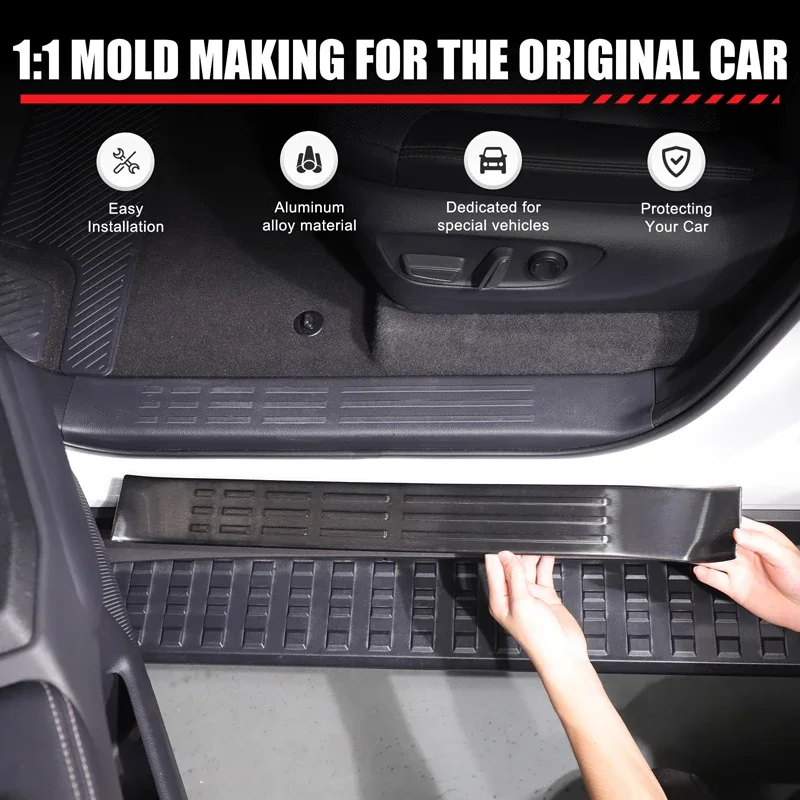 

For Toyota Land Cruiser Prado 250 LC250 2024+ Stainless Steel Car Door Sill Scuff Plate Guard Protector Cover Car Accessories