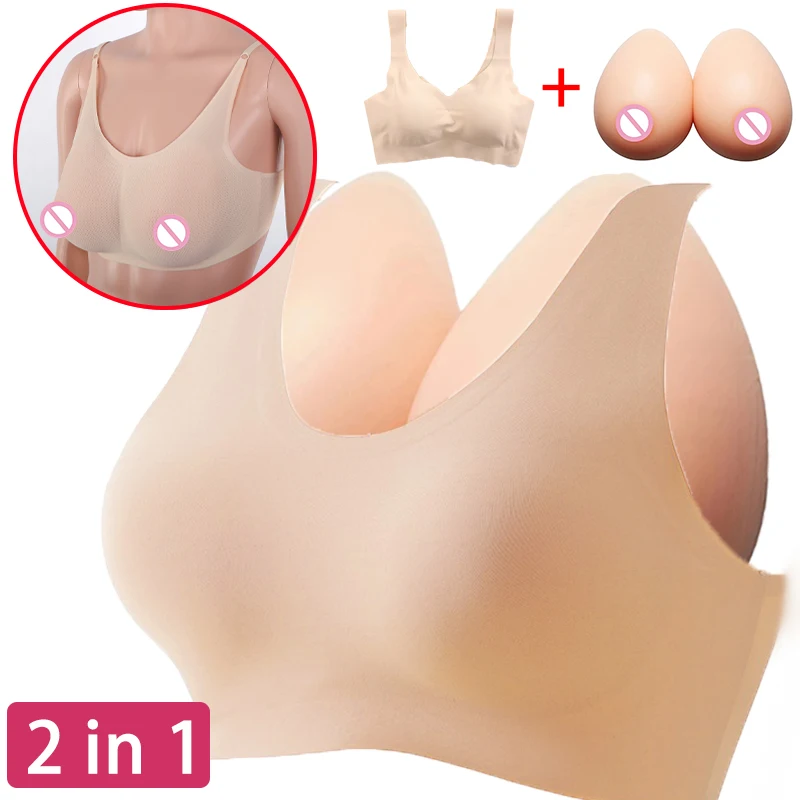 Silicone Artificial Fake Huge Breasts Self Adhesive False Chest Form Breasts Sissy Crossdresser Transgender Transvestite Cosplay