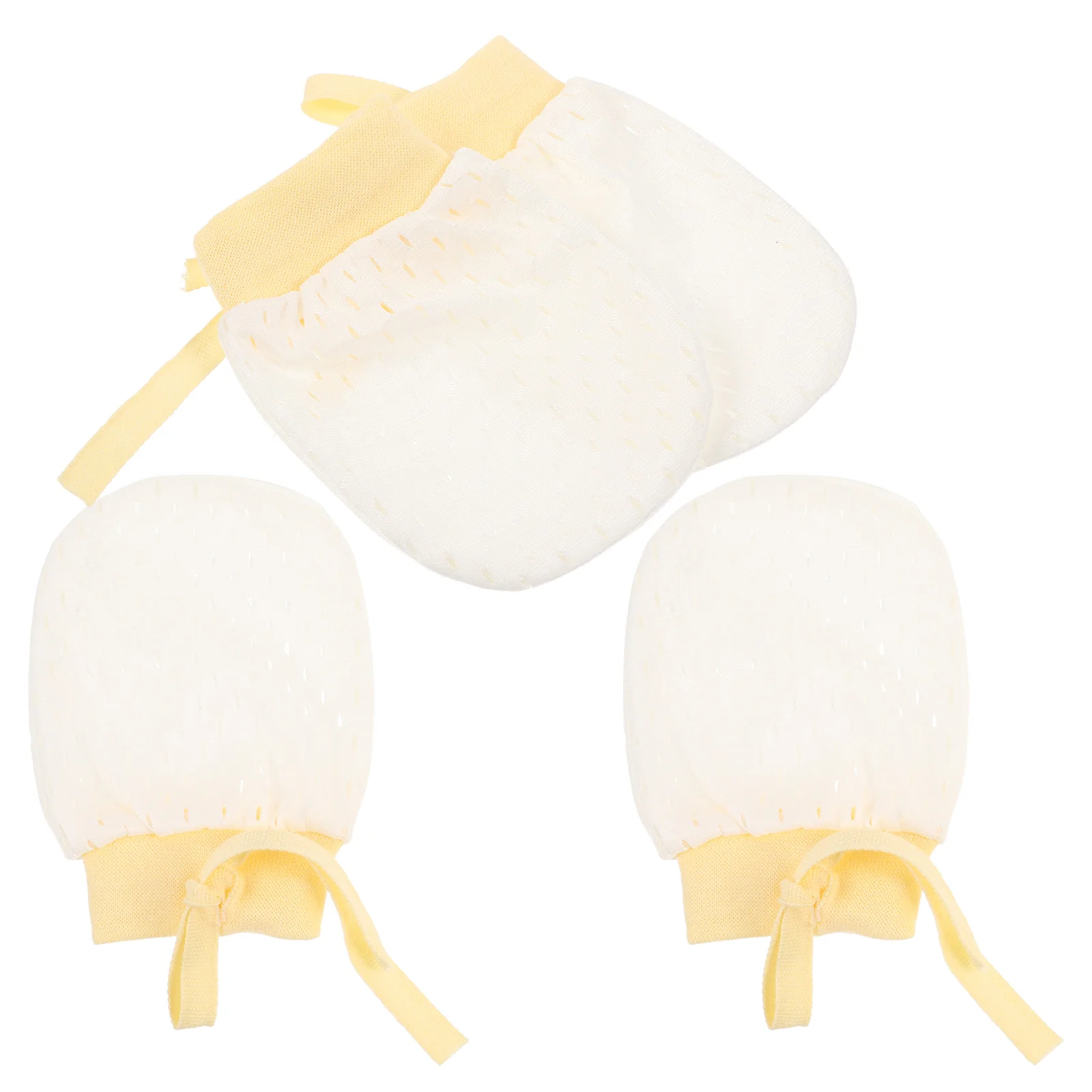 

2Pairs Baby No Scratch Breathable Mesh Gloves Lightweight Newborn Mittens Anti Scratch Infant Gloves Mittens