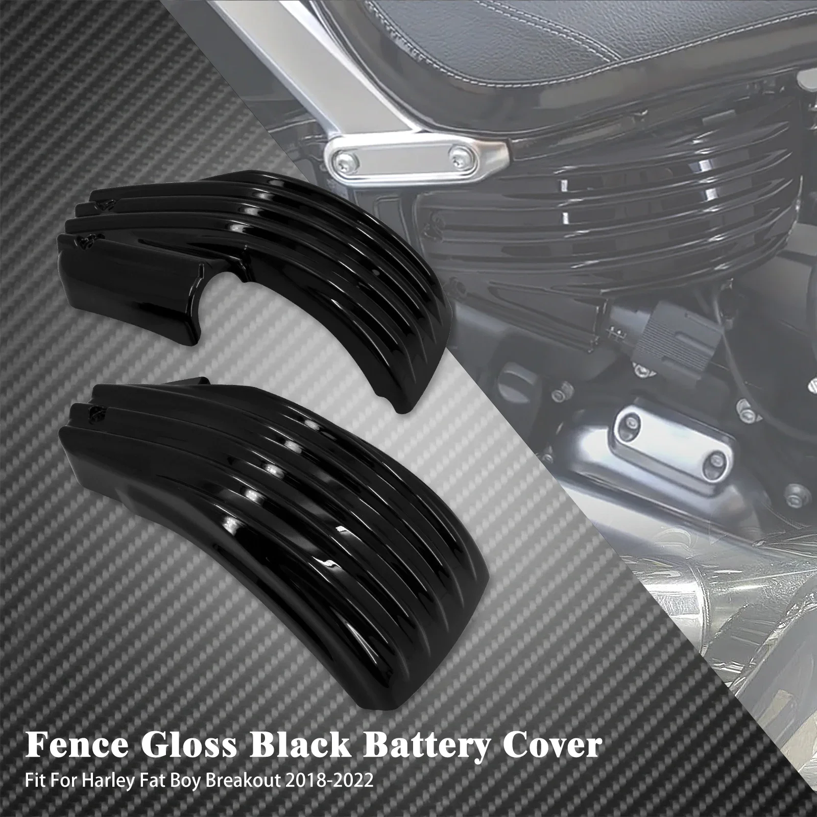 Motorrad Schwarz Links Rechts Seite Batterie Verkleidung Abdeckung Für Harley Softail Breakout FXBR Fat Boy FLFB Sport Glide FXDR 2018-2022