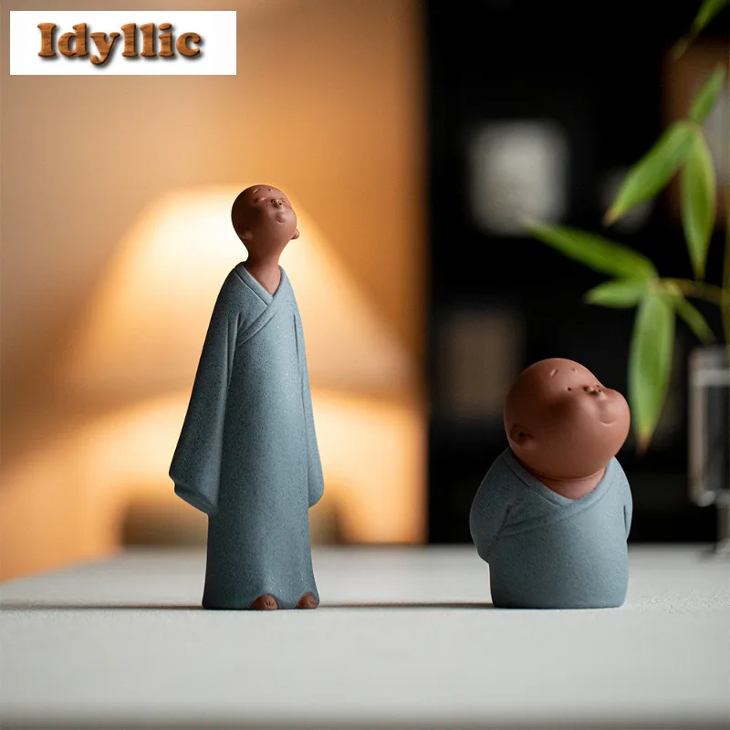 

Фиолетовая глина Little Monk Tea Pet Ze Чайная скульптура Чайная фигурка Игровые игрушки Чайная статуя Украшения Можно поднять Коллекция товаров