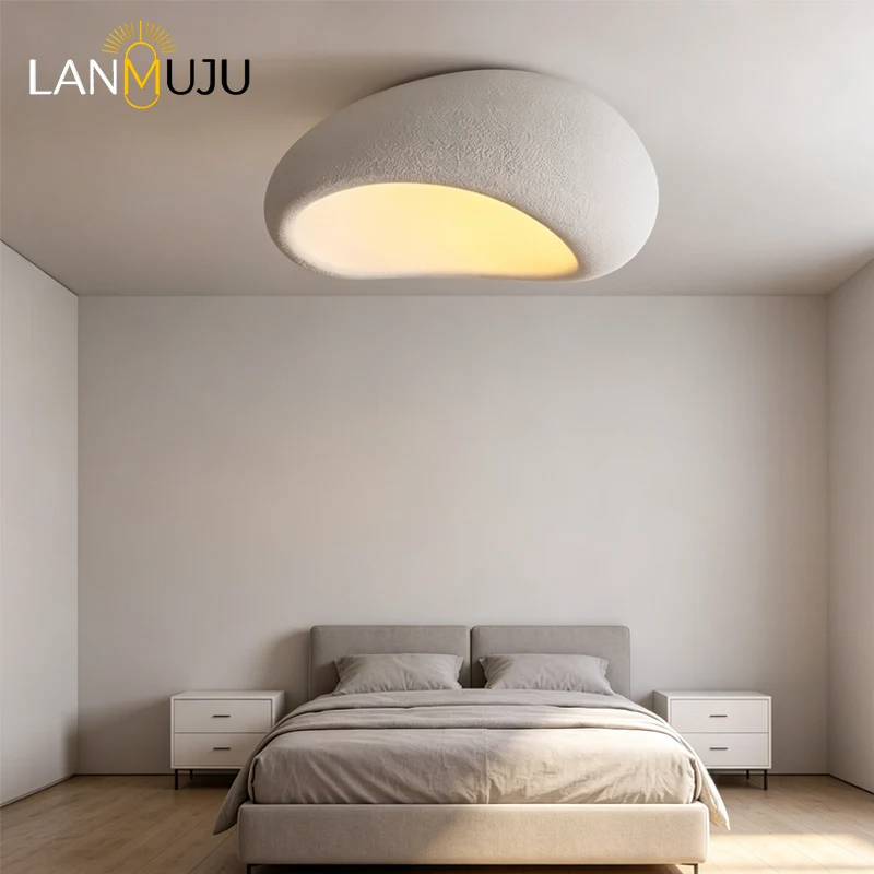 LANMUJU Éclairage Plafonnier LED Moderne Wabi Sabi pour Chambre, Bureau, Chambre d'Enfant, Nouveauté 2026, Décoration Intérieure, Lumières de Salon