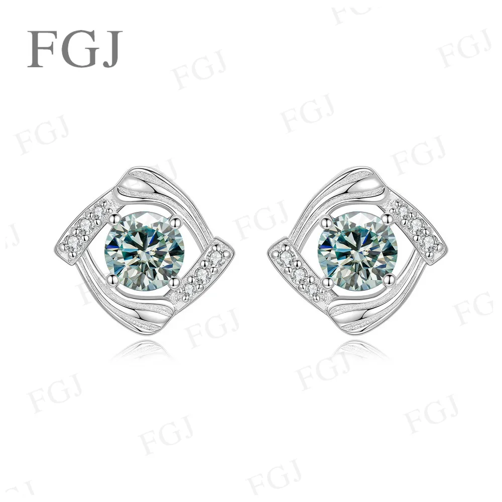 1ct Moissanit-Ohrringe, D-Farbe, VVS1, S925-Sterlingsilber, Ohrstecker für Damen, Geburtstagsfeier, hochwertiger edler Schmuck, Geschenk – Detail 8