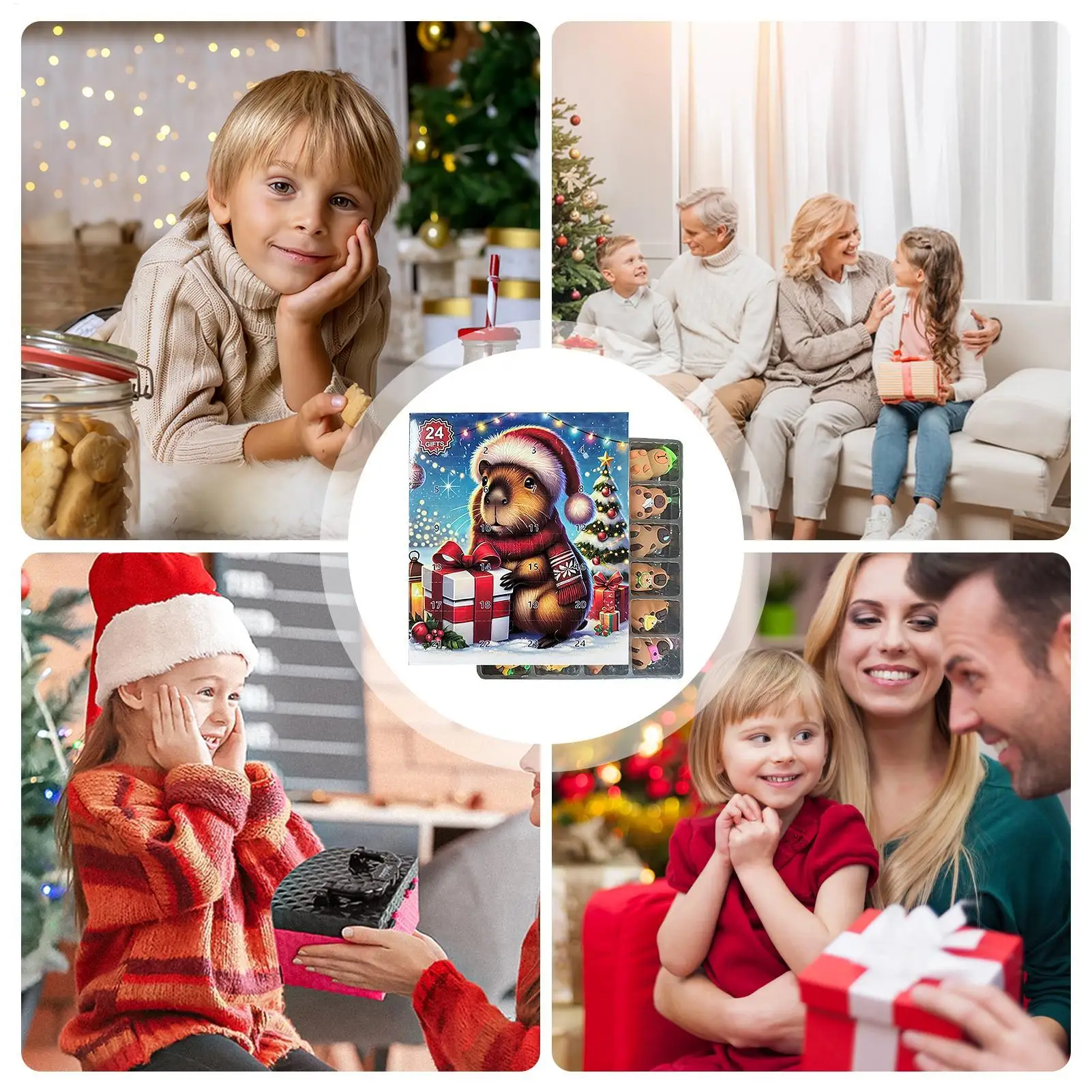 عيد الميلاد التقويم العد التنازلي 2025 كابيبارا الشكل مجيء لعبة للطفل رائعتين ديكور المنزل محبوب عيد الميلاد الحلي