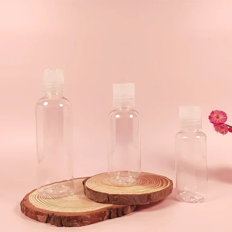 50 Stuks Hervulbare 30 Ml-100 Ml Clear Pet Plastic Flessen Met Disc Top Caps Lege Samendrukbare Containers Voor Lotions Crèmes Shampoo