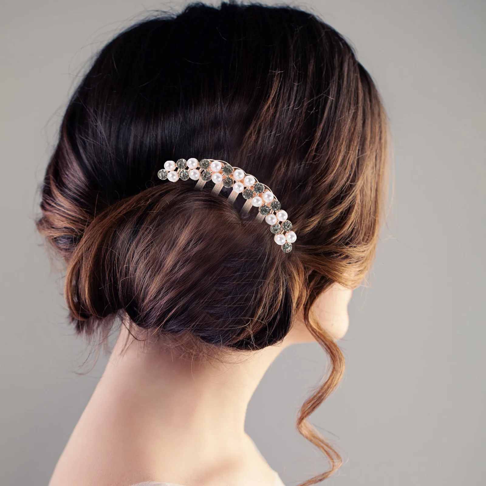 

Fake Pearl Rhinestone Hair Comb Floral Elegant Bridal Hair Accessory Wedding Hairpin Chinese Style Headpiece Chinese Hairpin