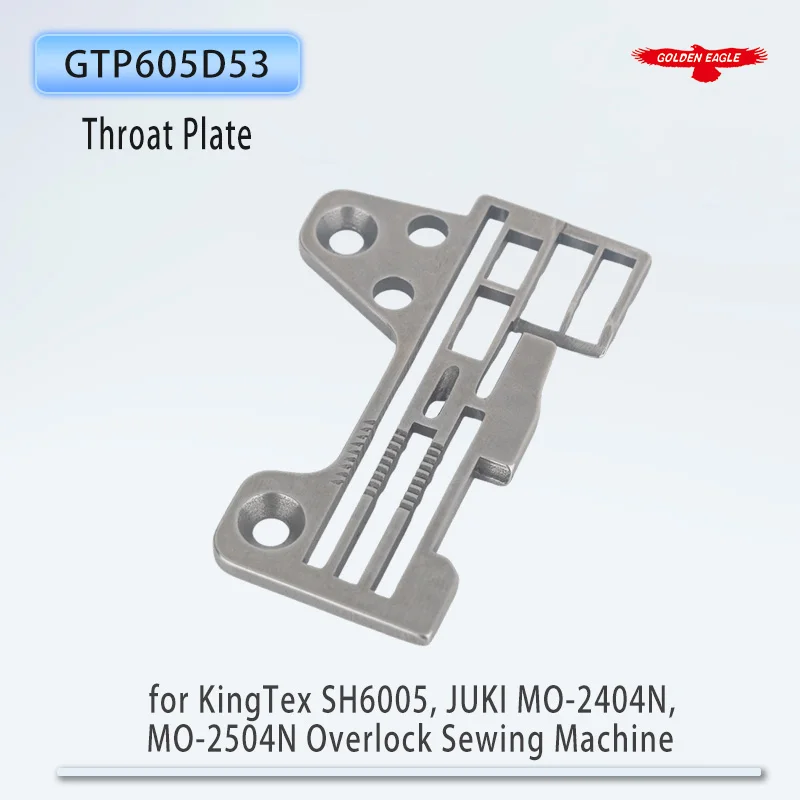 Placa de Cuello GTP605D53 (R4612-G0F-JA0) Compatible con Máquinas de Coser Industriales Overlock KingTex SH6005, JUKI MO-2404N, MO-2504N