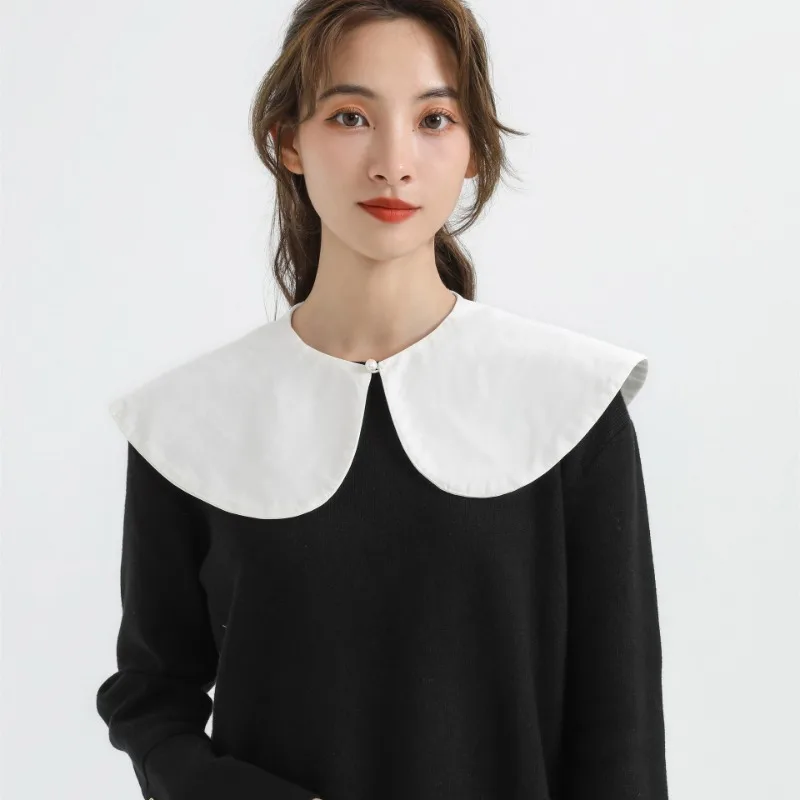 وشاح الموضة شال وهمية طوق قميص المرأة انفصال طوق بلون كاذبة طوق التعادل الأبيض فو كول الملابس والاكسسوارات