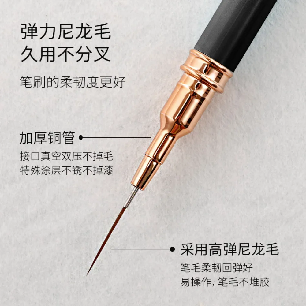 5/7/9/15/25MM 5 pièces ensemble de pinceaux à revêtement pour la peinture des ongles pinceaux à revêtement fin pour ongles ensemble de pinceaux à ongles pour acrylique