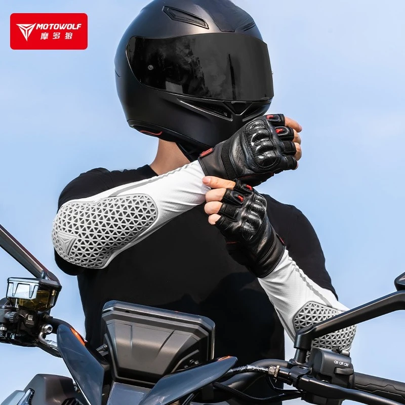 

Летние дышащие мотоциклетные налокотники Motowolf: эластичные защитные накладки для мотокросса и бездорожья, легкая броня для байкеров