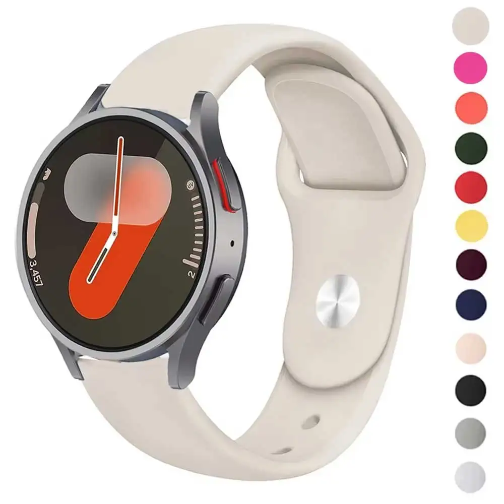 Silicone strap For Samsung Galaxy watch 4/5/5 pro/6 Classic/Active 2/Gear S3 bracelet 20mm 22mm band for Huawei GT 4/2/2e/3 pro