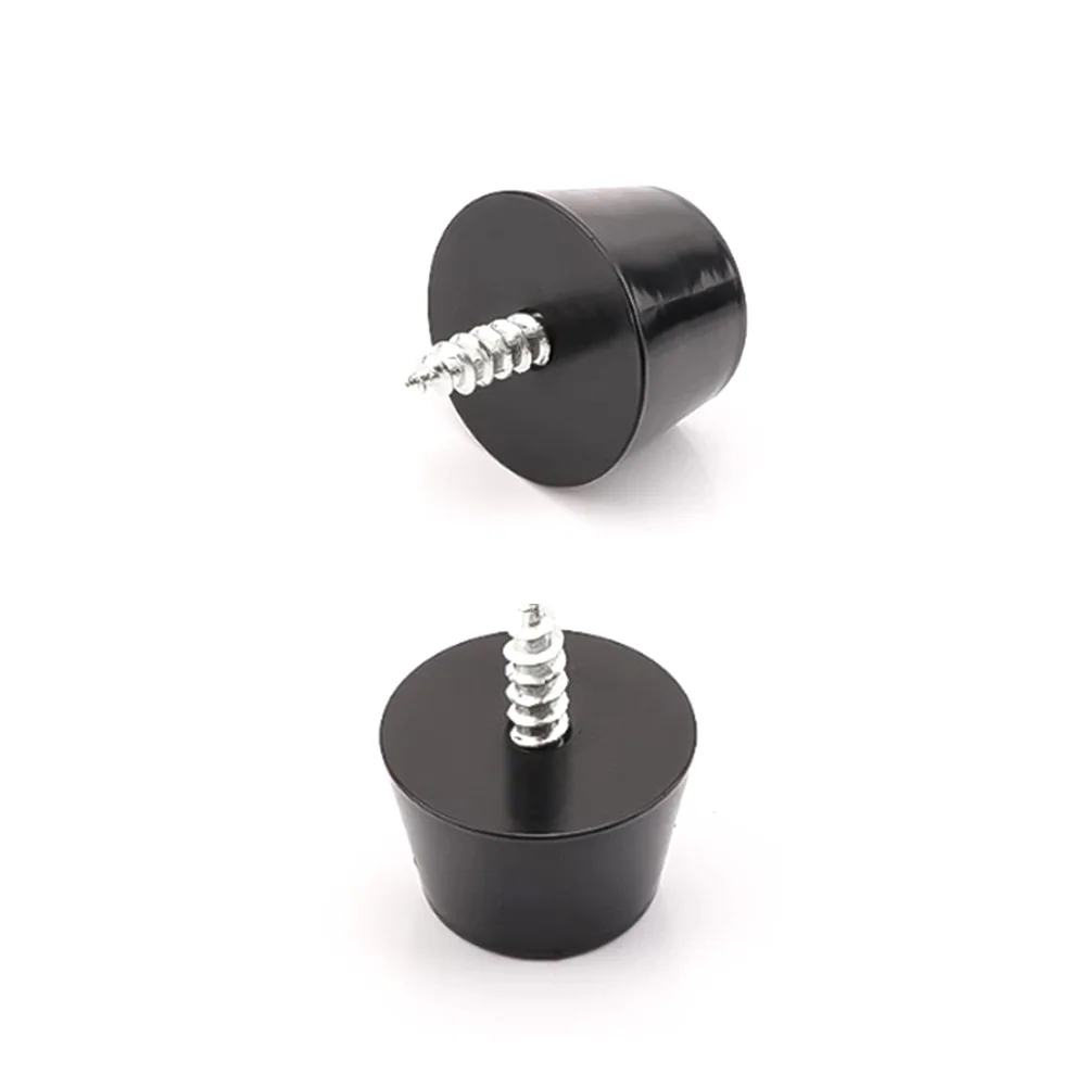 20 Black Rubber Pads 25x23x9mm for Cutting Boards Speakers Furniture For Electronics with Non Slip Rubber Base
