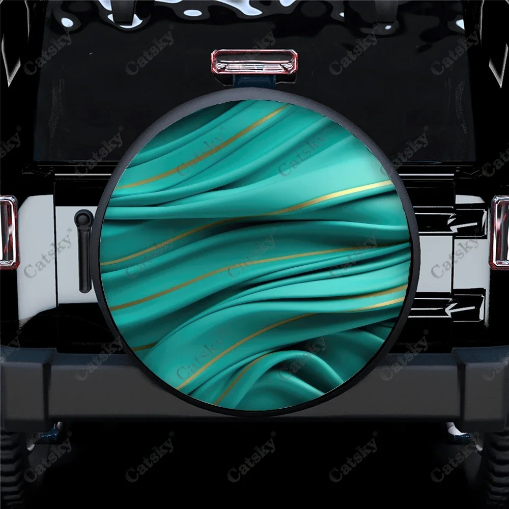 Abstract Shadows Colors Waves Print Spare Tire Cover Waterproof Tire Wheel Protector for Car Truck SUV Camper Trailer Rv