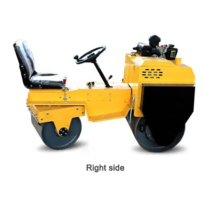 YUGONG 1000KG New Double Drum Ride on Road Roller Compactor Machine Vibration Frequency 70HZ Exciting Force 50KN