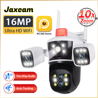 10X Zoom HD 16MP 8K PTZ IP Camera WiFi Four Lens Home Security Protection Motion Detection Outdoor Street CCTV Surveillance