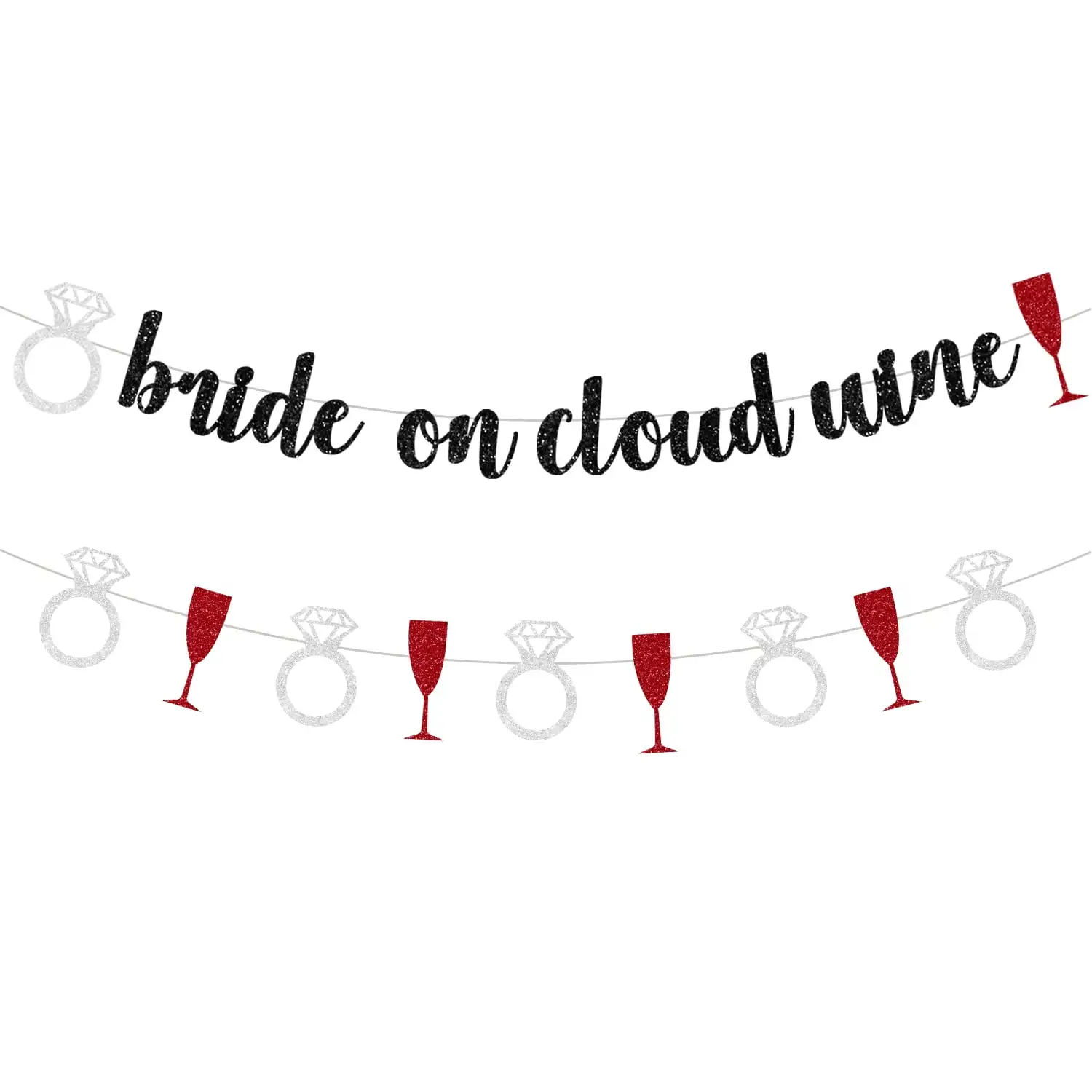 Bride on Cloud Wine Banner, Bachelorette Party Decorations, Wedding Garland, Wine Theme, Bridal Shower, Decoration Supplies