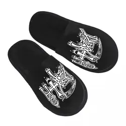 Custom Death Print Memory Foam Slippers Women Comfy Warm Heavy Metal Rock Gift House Slippers