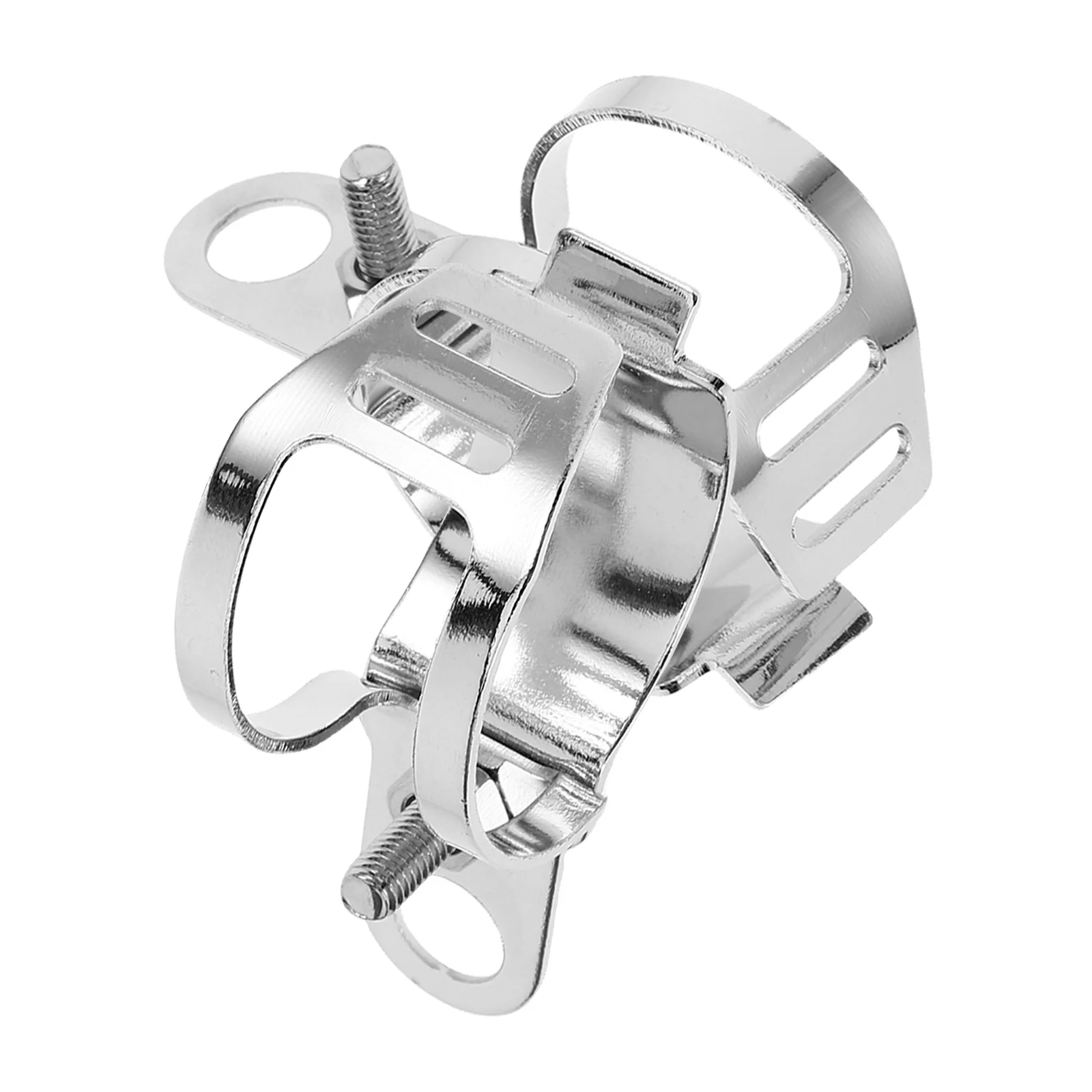 

2Pcs Motorcycle Signal Light Holder Silver Electroplated Front Fork Lamp Bracket Turn Signal Mount Durable Accessories