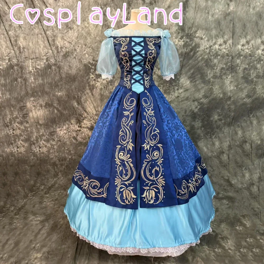 

Mermaid Ariel Princess Dress Cosplay Costume Luxury Blue Women Dress Custom Made Halloween Christmas Suit Ball Gown Party Dress