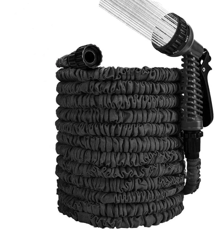 عالية الجودة TPE 50ft 75ft 100ft 125ft 150ft مرنة انحناء قابل للسحب توسيع ماجيك حديقة خرطوم المياه الأنابيب مع فوهة/