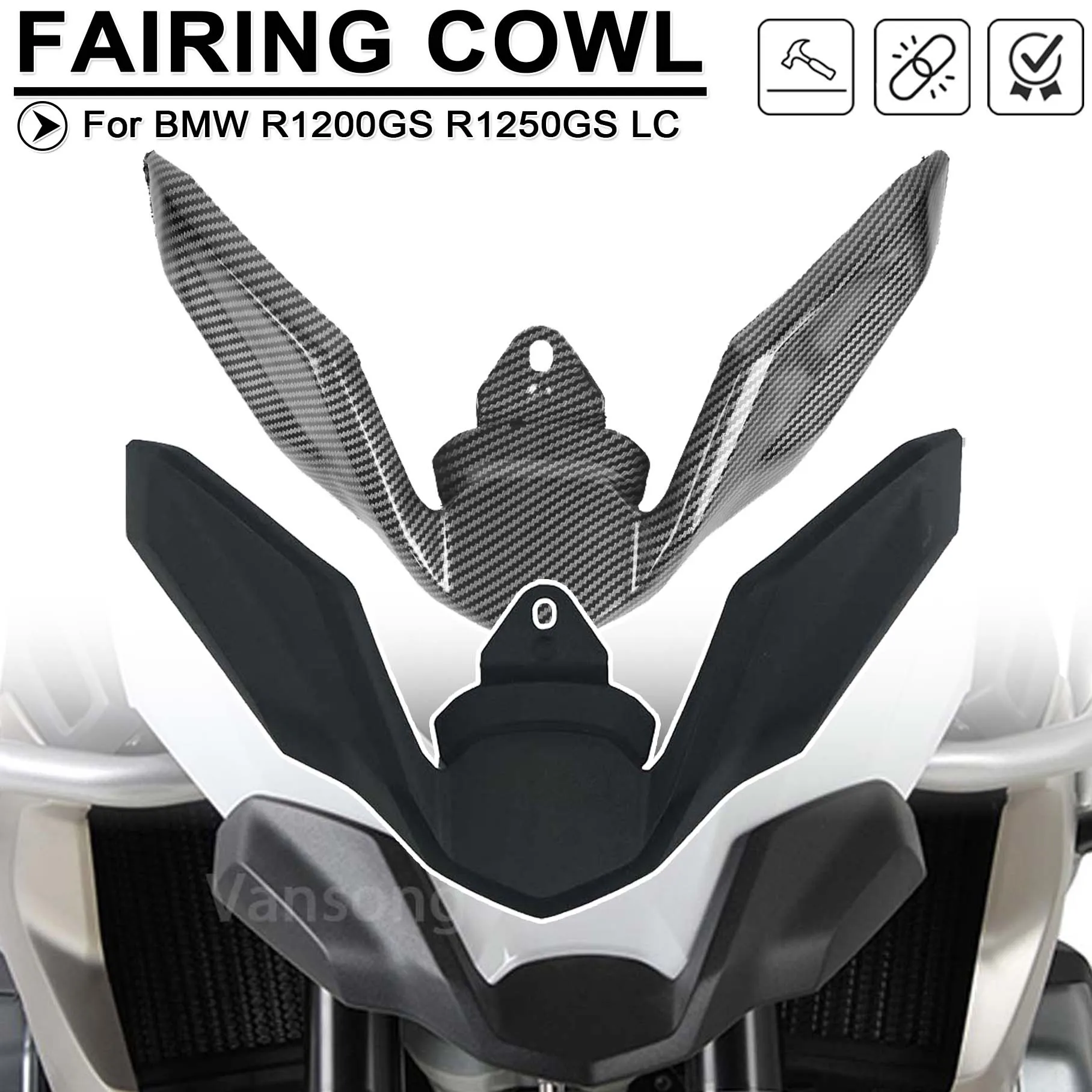 

For BMW R1200GS R1250GS R1200 R1250 GS 2018-2021 2022 R 1250GS 2023 Motorcycle Bird Beak Fairing Cowl Cover Extension Protevtion