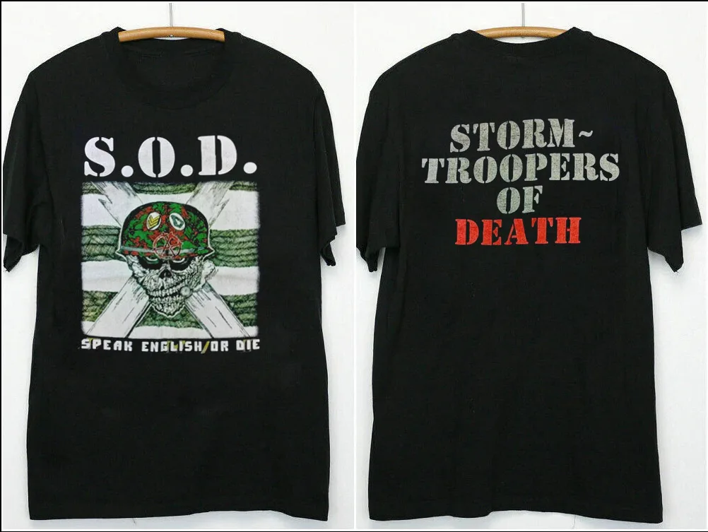 Camiseta Vtg 1990S O D habla inglés O Die Anvil Tour, negra, todas las tallas, Ac1148
