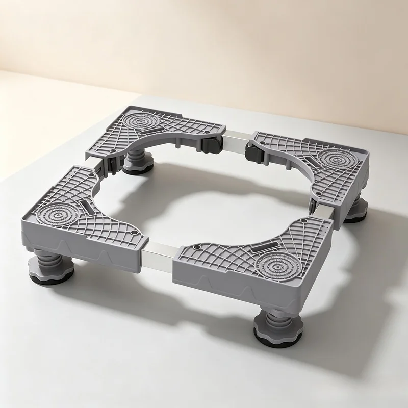 Height‑Adjustable Household Appliance Support Stand, Multi‑Purpose Rack for Washing Machine Dryer Refrigerator