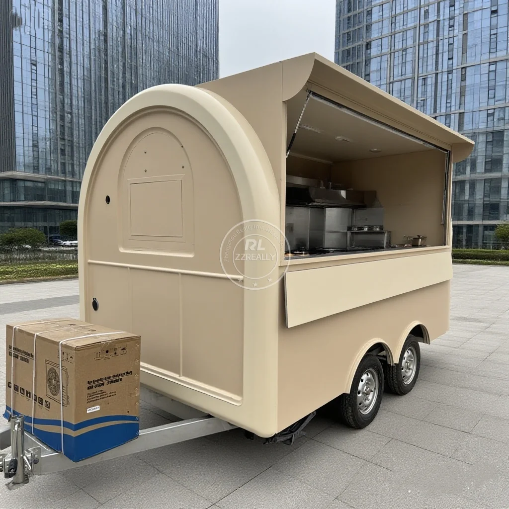 Mobile Ice Cream Taco Sweet Corn Shop Off-Road Camper Box Truck Fast Food Trailer  for Park coffee shop Startups