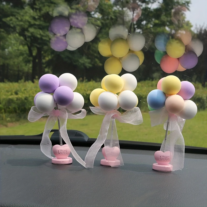 Spring Shake Head Confession Balloon Car Decoration Cute and Creative Center Console Instrument Panel PersonalizedDecoration Car