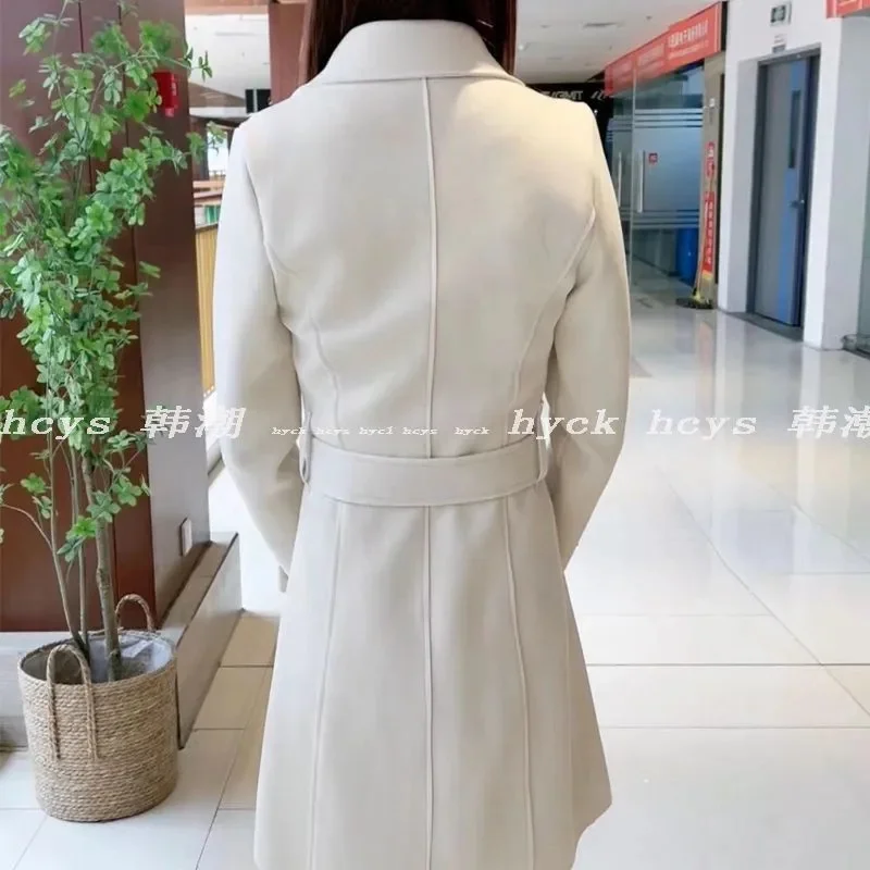 Trench Casual in pelliccia di cervo di fascia alta per donna 2023 coreano primavera e autunno cappotto a maniche lunghe Versatile in stile coreano