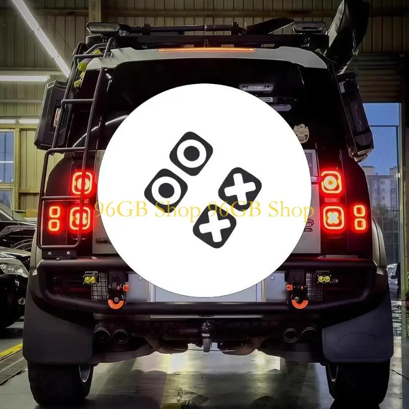 

96GB 4pcs OXOX Rear Brake Light Decal Stickers Car Tail Brake Light Stickers