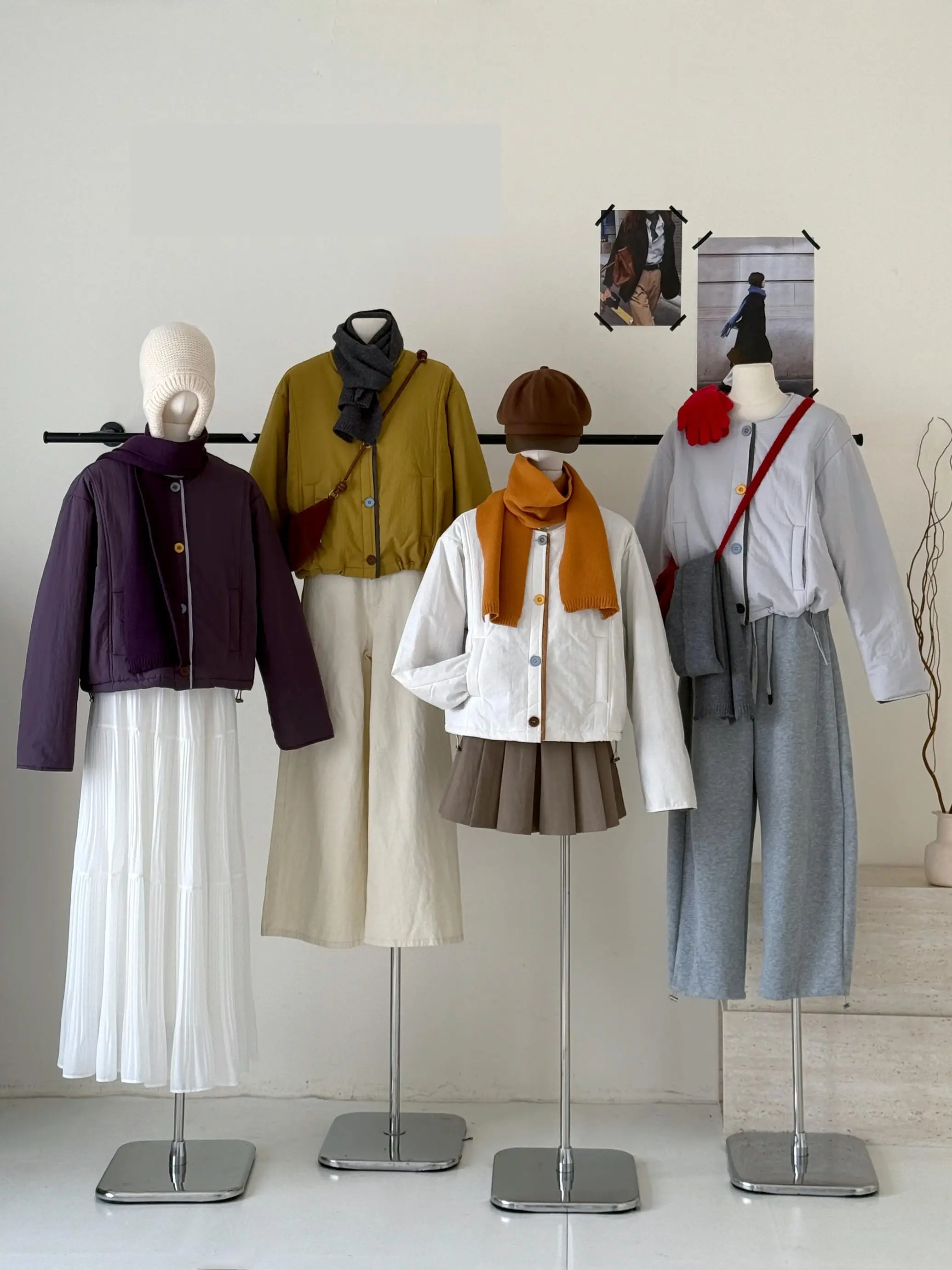 

Women's Autumn Winter O Neck Single Breasted Cotton Padded Loose Jacket With Scarf Lady Casual Solid Color Quilted Short Outwear