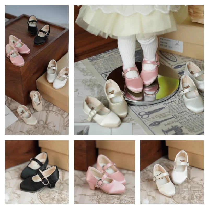 

BJD Doll Shoes For 1/6 Doll High Heels Pink Black Red White Pumps Doll Shoes(No Doll)