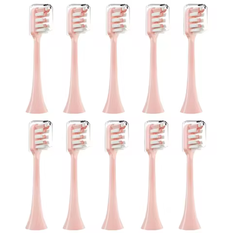 10pcs Replacement Brush Heads for SOOCAS V1/X1/X3/X5/X3U/X3PRO/v1/v2 Sonic Electric Toothbrush Heads Soft DuPont Bristle Nozzles