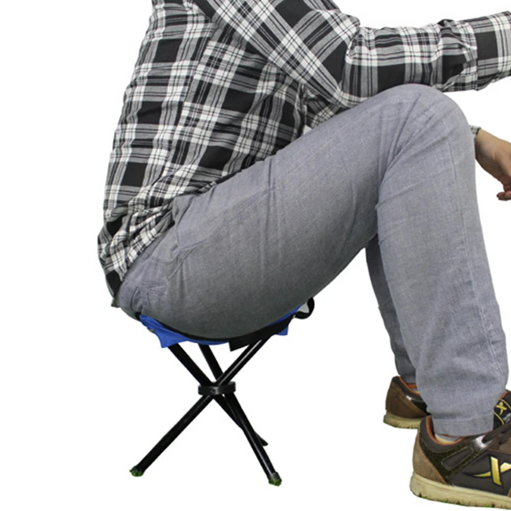

Triangle Foldable Portable Fishing Stool Lightweight Blue Heavy Duty Camping Stool for Picnic Beach Outdoor Activities