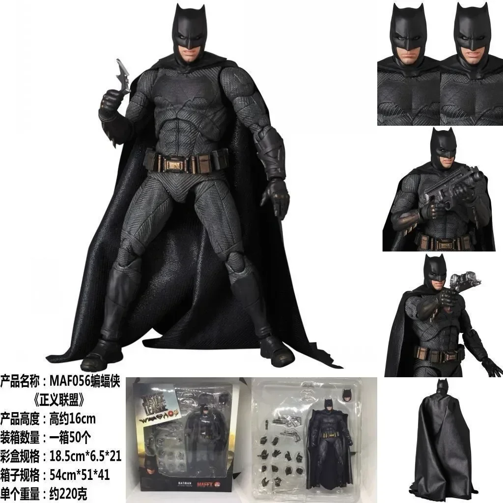 

IN stock Justice League Bruce Wayne Mafex 056 Action Figure Batman Joint Movable NECA Anime Model Birthday Present For Kids