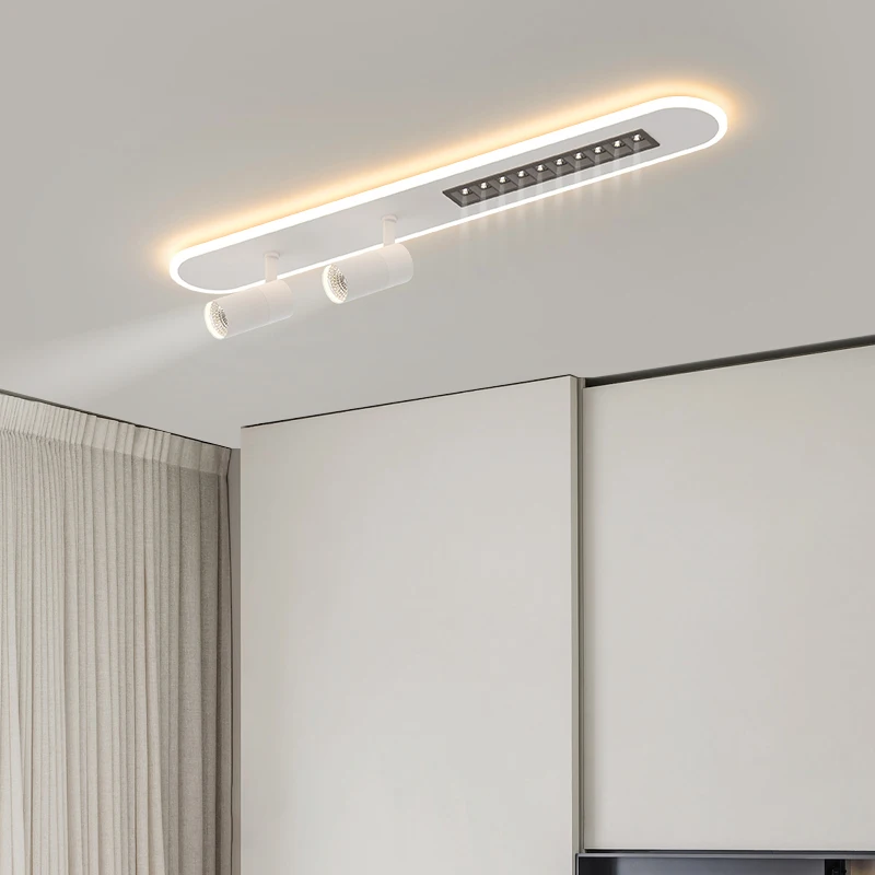 Nordic Strip Long Home Nieuwe Led Kroonluchter Verlichting Voor Woonkamer Slaapkamer Hal Balkonlampen Schijnwerpers Binnenverlichting