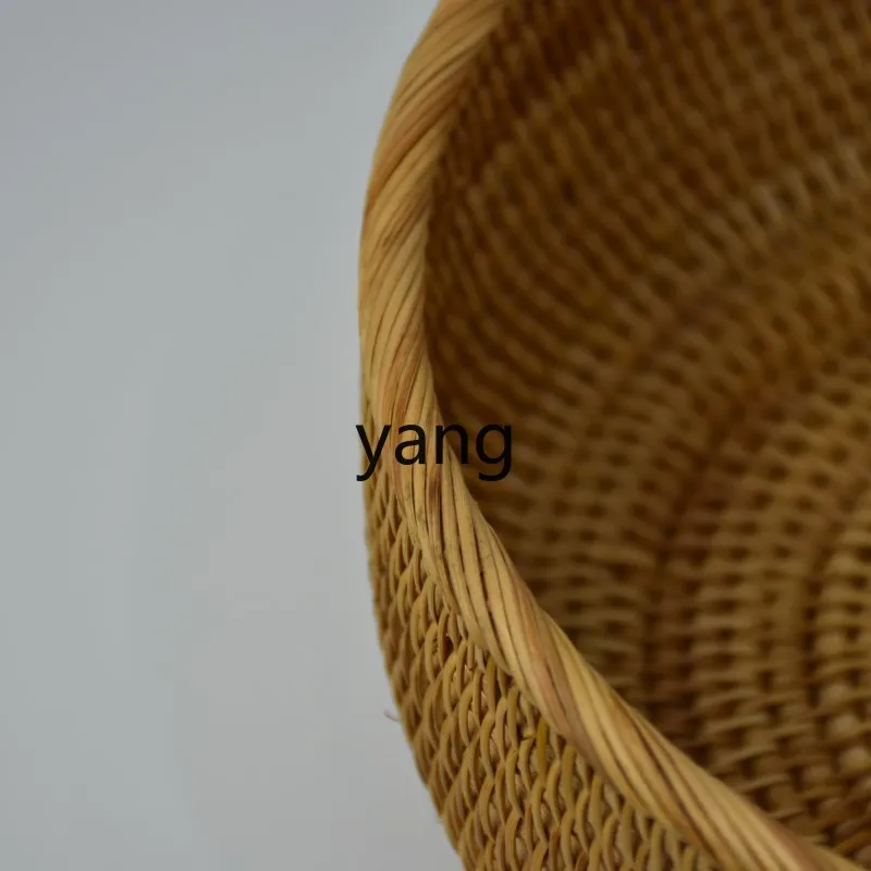 LTT rattan storage basket creative home snacks fruit plate desktop coffee table storage box