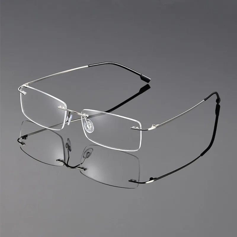 

Customized rimless prescription glasses men women titanium myopia glasses short-sighted eyeglasses reading glasses eyewear