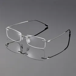 Anti-blue light rimless prescription glasses men women titanium myopia glasses short-sighted eyeglasses reading glasses eyewear