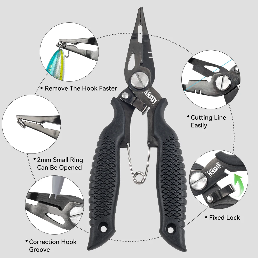 Kingdom Fishing Tool Multi - Function Pliers Rope Thrower Stainless Safe Portable Waterproof Outdoor Fishing Equipment Accessori