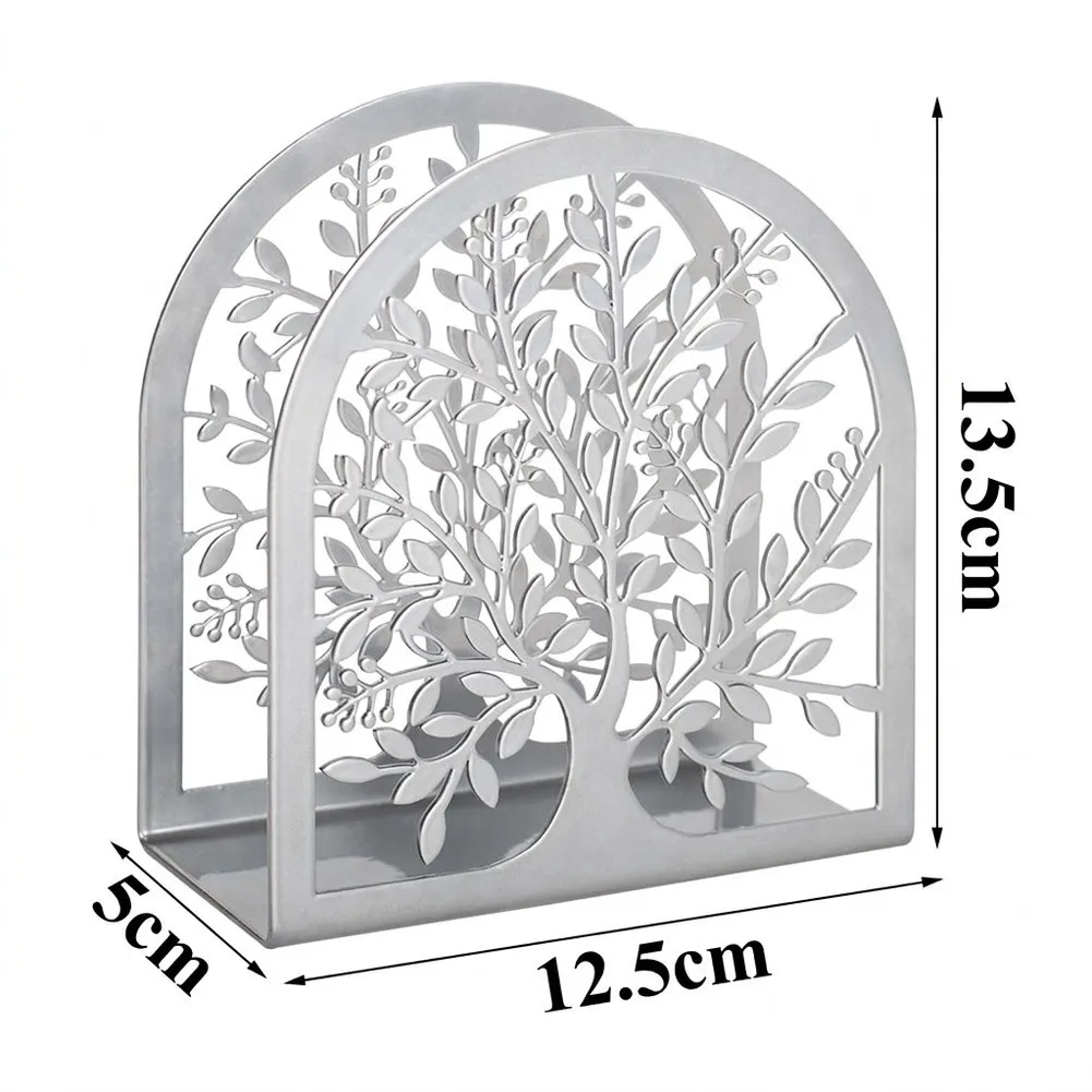 For Dining Room Table Dining Table Accessory Napkin Dispenser Tree For Holiday Decoration Unique Tree Hollow Cutout Holder