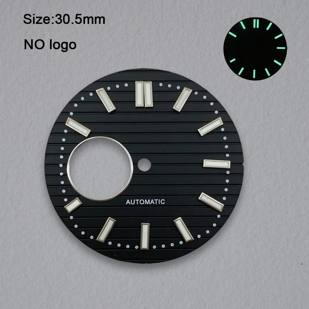 Nh38 Dial No Logo 30.5mm Watch Nautilus Blank Dial For NH38 Movement Custom Logo Watch Dials Hands Accessories Repair Tools