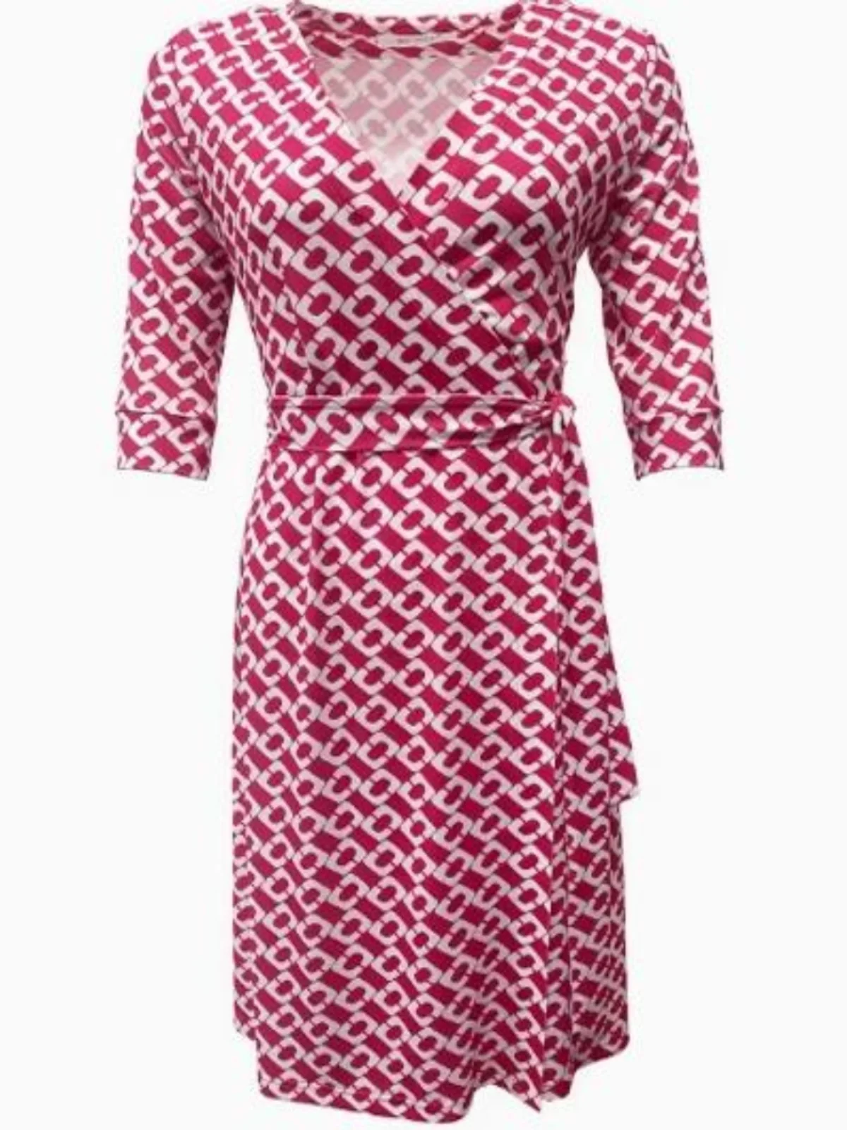 

Розовое платье с цепочкой на бретелях Dr S24083, приталенное, А-силуэт, с высокой талией, длинное, с V-образным вырезом, летнее, для повседневной носки, женское