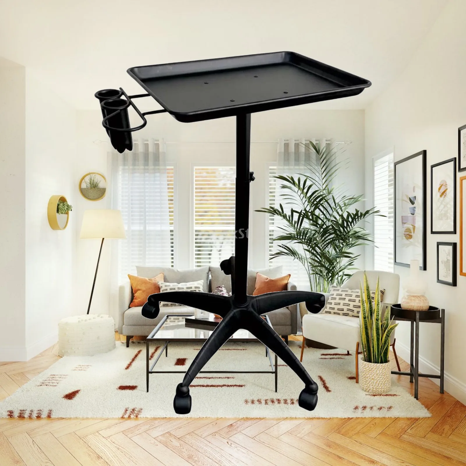 mobile-hair-salon-tray-cart-with-adjustable-height-for-stylist-tools-and-beauty-salon-equipment-storage